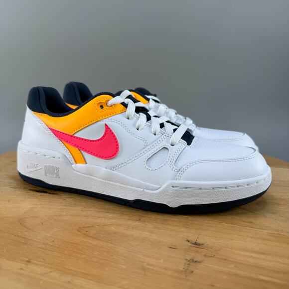 Womens 8 / Mens 6.5 - Nike Full Force Low 90's Shoes 'Neon Pack' White Blue Pink - Picture 1 of 9